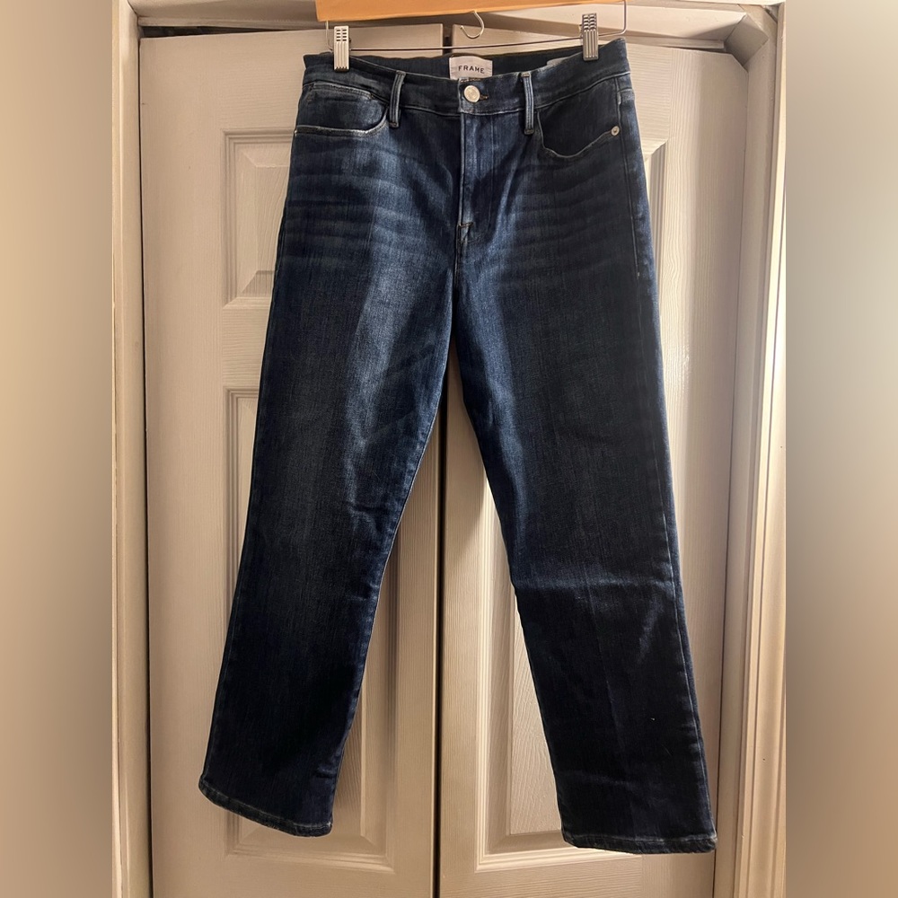 Frame Le High Straight Jeans Denim